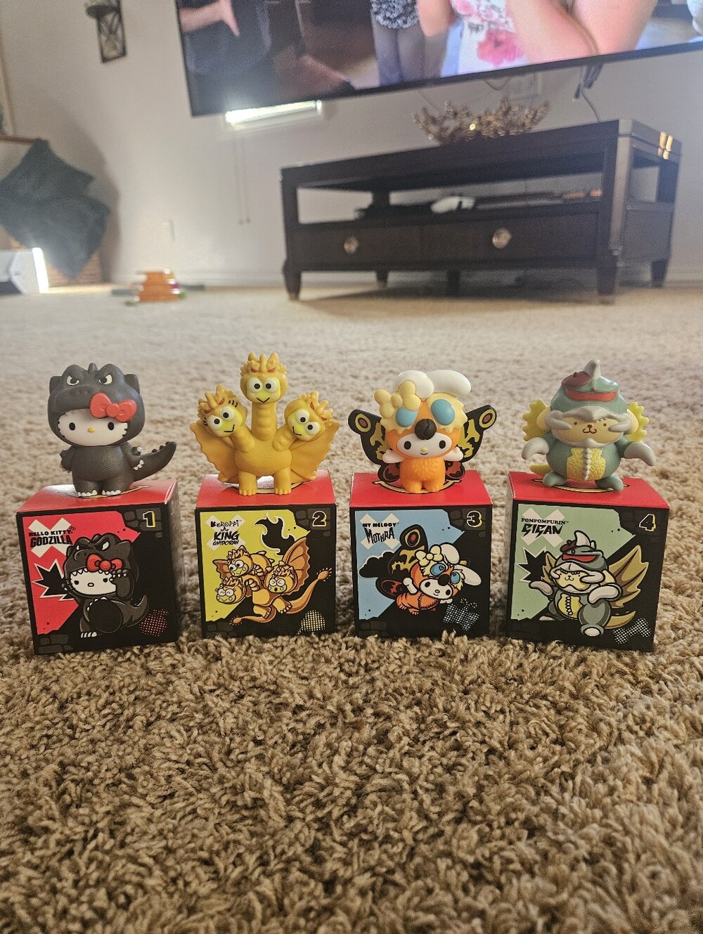 3 Hello Kitty x Godzilla Bundle Toys In Original Packaging